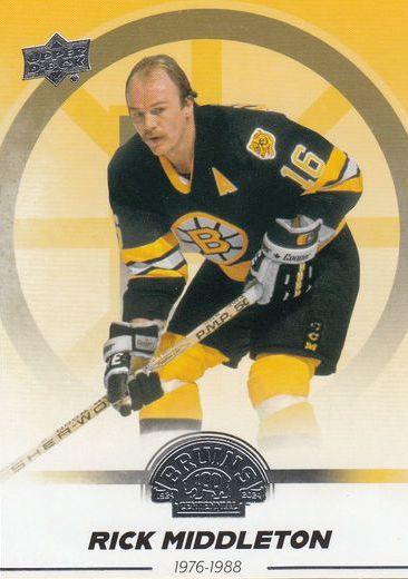 řadová karta RICK MIDDLETON 23-24 UD Boston Bruins Centennial číslo 18
